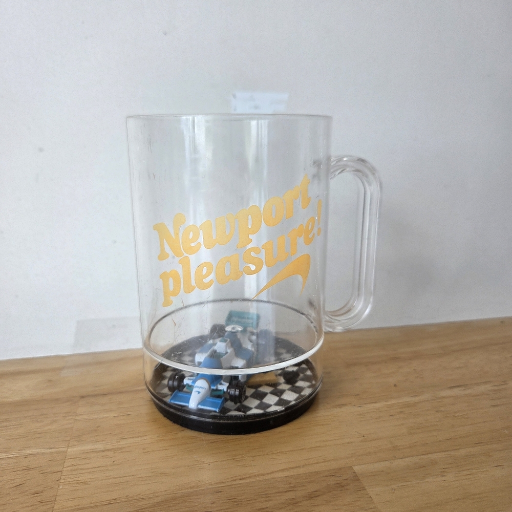 Newport Pleasure F-1 Indy Vintage Acrylic Mug Die-cast Car Toy